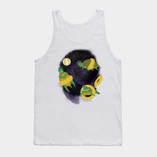 Turtles Summer Space Swimming Vortex Tank Top